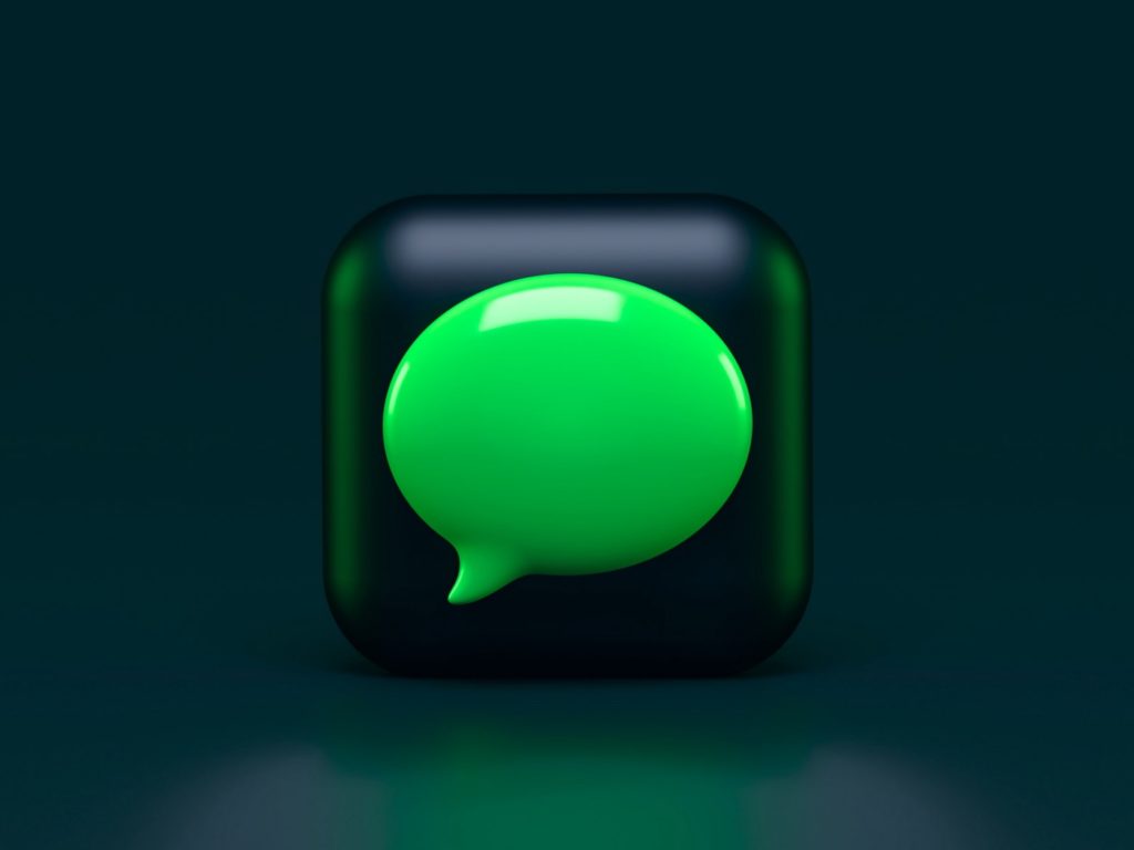 green text message